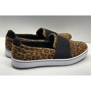 Clarks Collection Women's‎ Sz 8.5 Pawley Wes Slip-On Leopard Suede Sneaker EUC